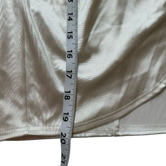 Lulus Forever Your Girl White Satin Bodycon Dress. Size Small - Picture 9 of 10